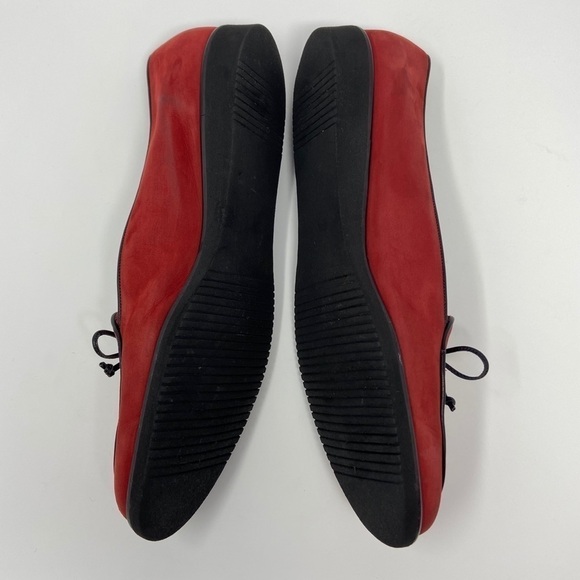 Salvatore Ferragamo Red Suede Slip On Loafer Flat - Picture 7 of 8
